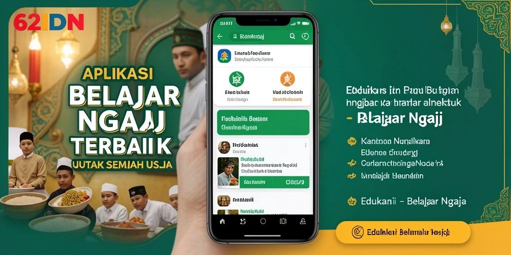 Tampilan antarmuka aplikasi Belajar Ngaji yang interaktif.