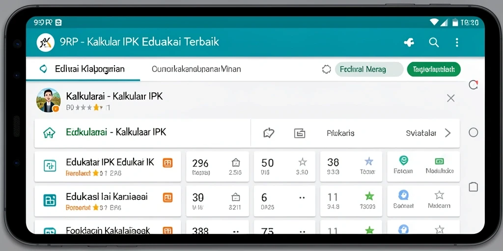 Antarmuka 99RP yang user-friendly untuk menghitung IPK.
