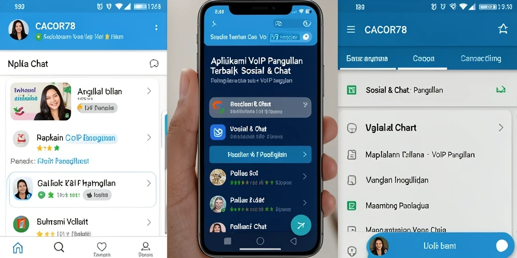 Antarmuka CACOR78 yang menarik dan fungsional untuk VoIP Panggilan.