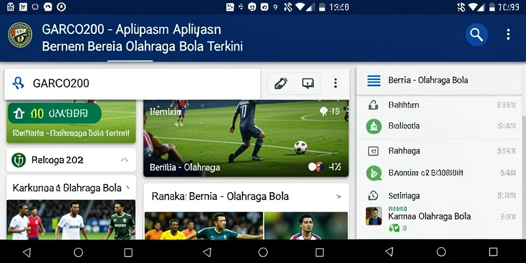 Tampilan antarmuka pengguna aplikasi GARCO200 yang menarik.