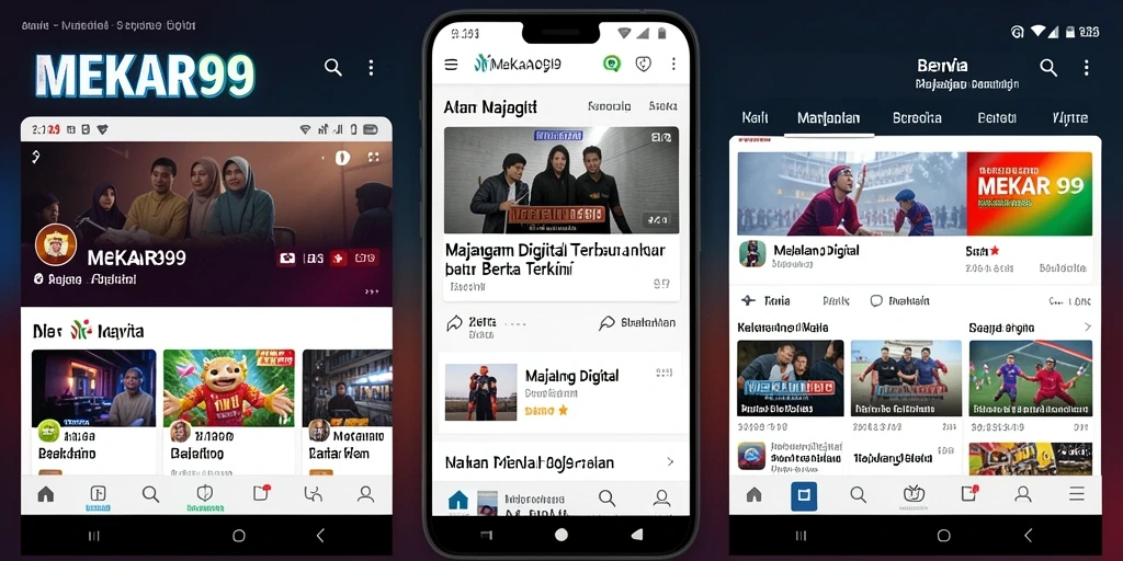 Screenshot MEKAR99 menampilkan antarmuka aplikasi Majalah Digital yang menarik.