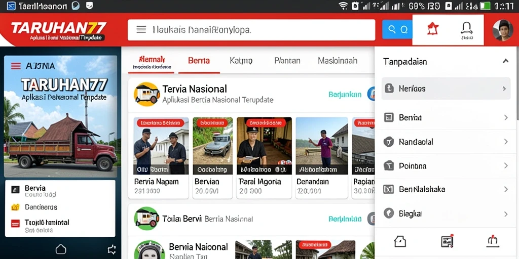 Tampilan antarmuka TARUHAN77 yang intuitif dan informatif.