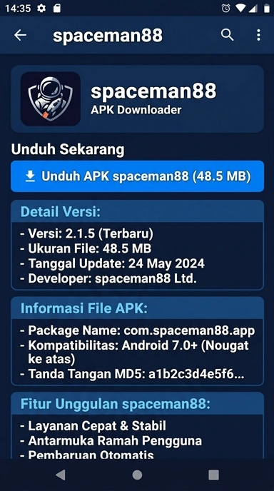 Unduh APK spaceman88 untuk Android dengan mudah